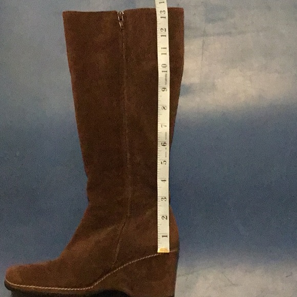 Rockport Leather, Suede Tall Boots, Brown, Waterproof - Picture 10 of 12